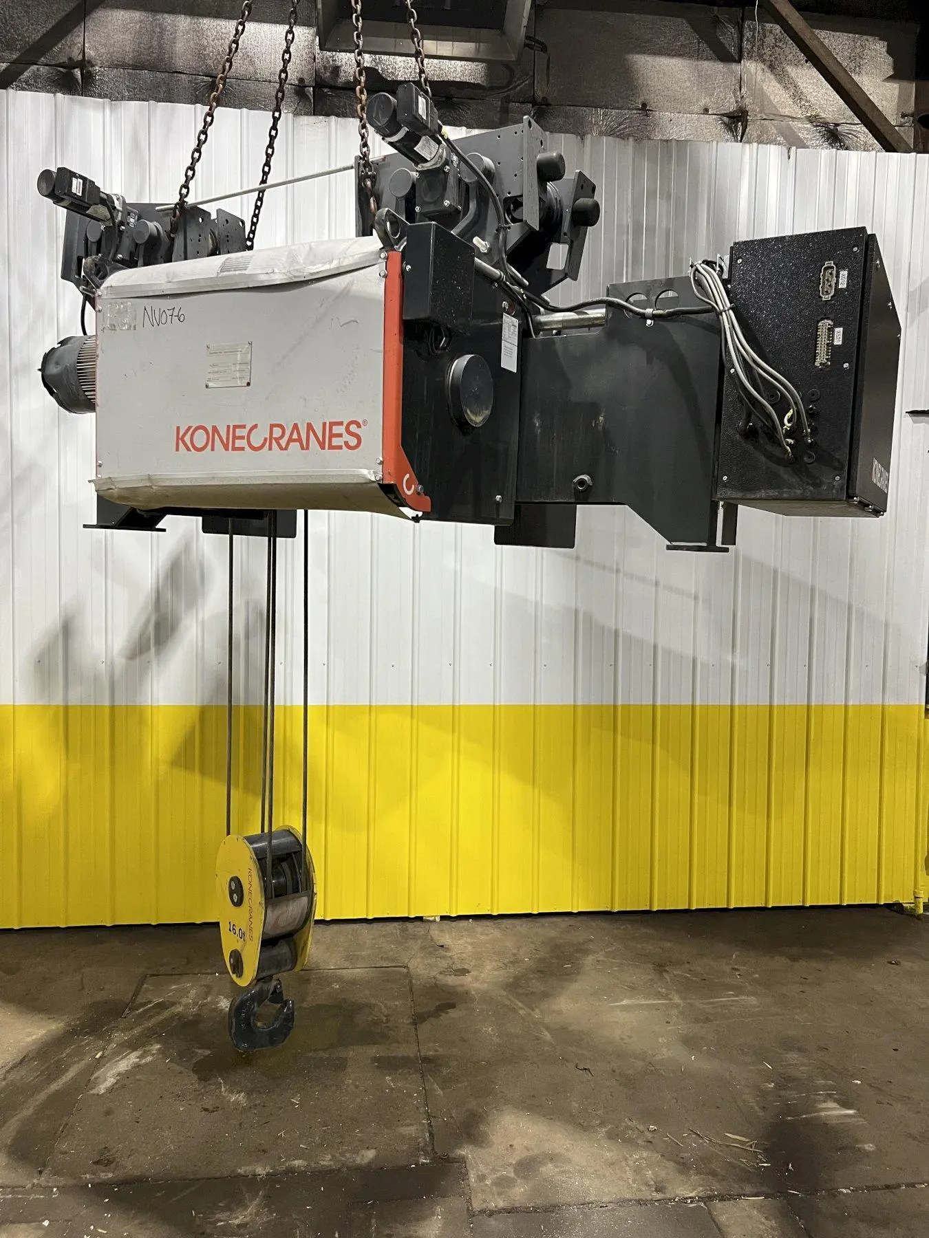17.5 TON (2014) KONE-CRANES MODEL #CXT60410160P75GGN0S SINGLE GIRDER OVERHEAD CRANE HOIST & TROLLEY: STOCK #18633
