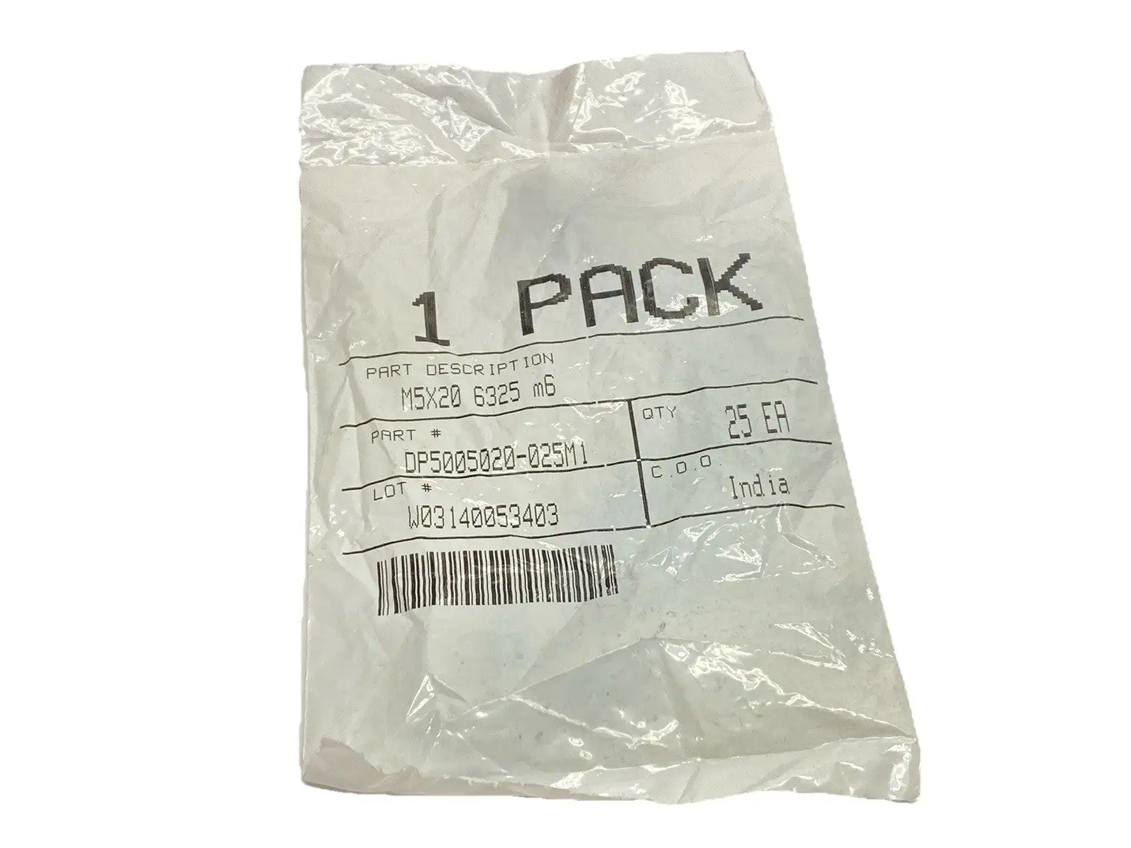 DP5005020-025M1 | Dowel Pins M5x20 6325 m6 LOT OF 25 - New