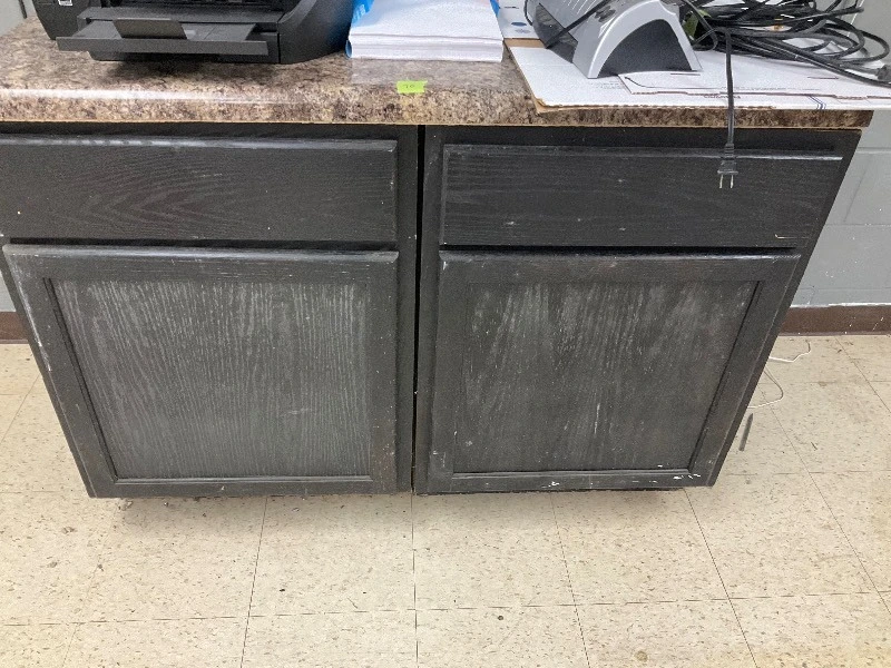 Black Cabinet with Counter top
