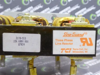 Trans Coil Inc. 3LR15C Sine-Guard Three Phase Line Reactor 600V 15A Used