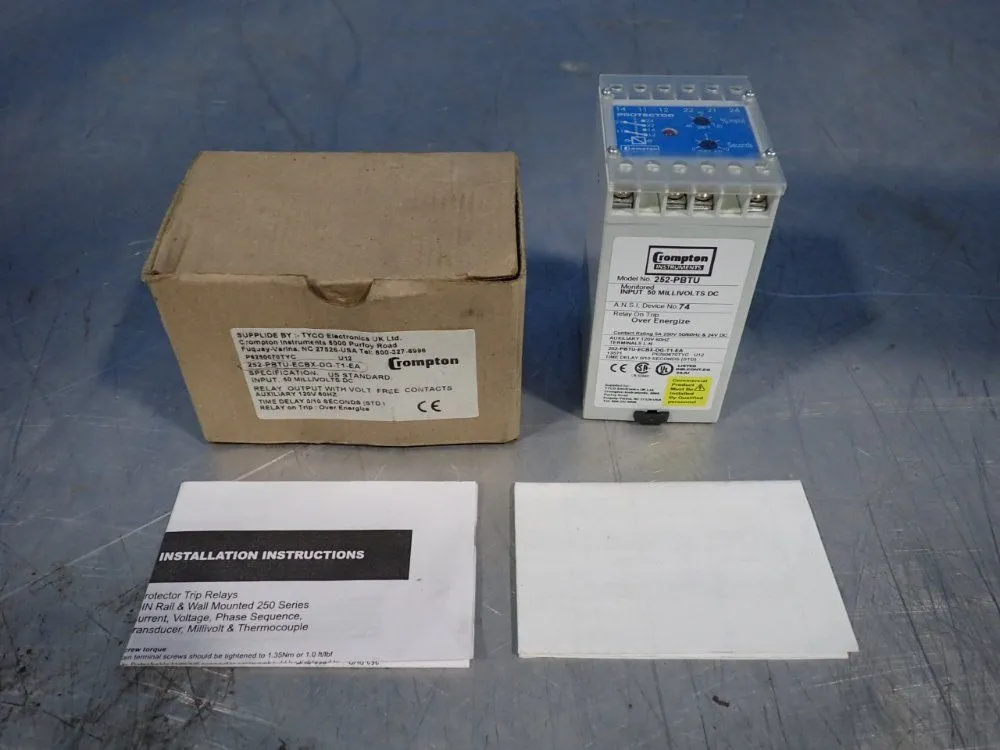 New | in-Stock CROMPTON 252PBTUECBXDGT1EA Relays & Switches | HGR 24 #739610
