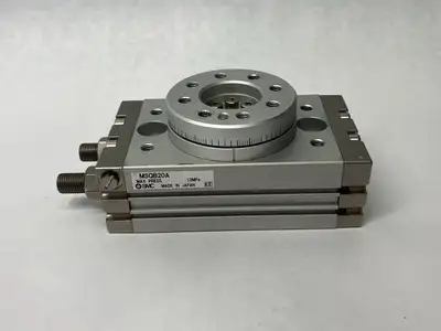 Used SMC Pneumatic Rotary Actuator Table, 0-190 Degree, Rack & Pinion Rotary Actuators Michigan US | Maverick Industrial Sales #1394958