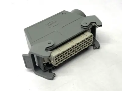 C14610B0640002 | Amphenol  Connector w/ Harting Han B Hood Side Entry 2 Levers M32 - Used