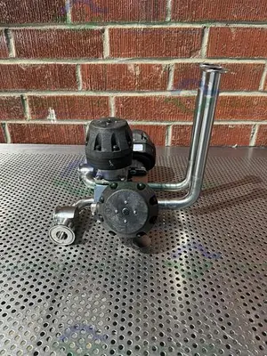 USED 3 ITT PURE FLO ADVANTAGE STAINLESS STEEL DIAPHRAGM VALVE W/ 1" SANITARY FITTINGS