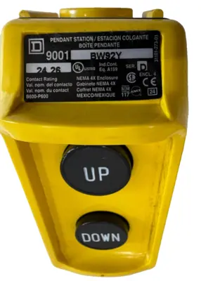 NEW SQUARE D 9001BW92Y PUSH BUTTON PENDANT