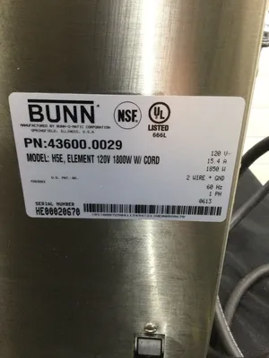 USED Bunn H5E
