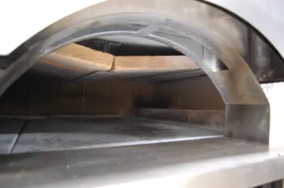 142-0047 Marsal WF42 MB42 Wave Flame Brick Lined Double Deck Nat Gas Pizza Oven