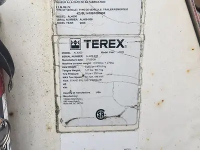 USED 2009 TEREX AL4000