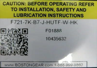 NEW BOSTON GEAR F721-7K-B7-J-HUTF-W-HK GEAR REDUCER 7:1 1HP F7217KB7JHUTFWHK