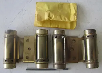 Spartan Double Action Spring Hinges NOS Brass Plated BP-070J/2" One Pair