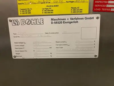 Bohle model PTH300 Mobile Bin Lifter