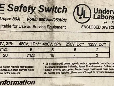 USED GENERAL ELECTRIC / GE TH3361