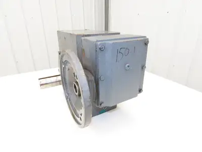 Boston Gear Worm Gearbox 150:1 Ratio Double Reducer 12rpm 182T Dual Shaft Output