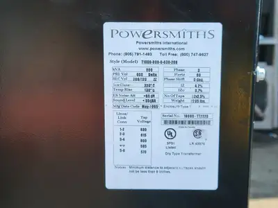USED 2005 POWERSMITHS T1000-300-0-600-208