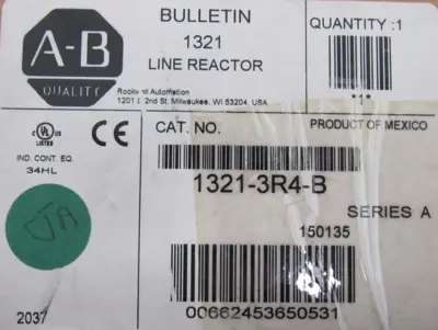ALLEN BRADLEY 1321-3R4-B LINE REACTOR SER.A 13213R4B NEW SURPLUS