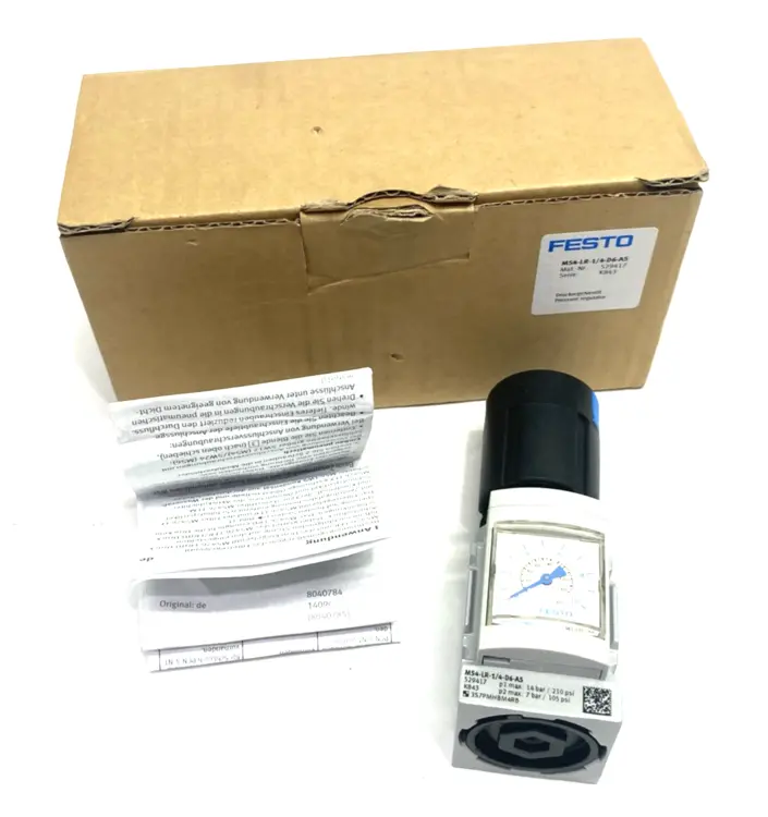 New | in-Stock Festo Pneumatic Pressure Regulator G1/4" Ports 529417 Air Pressure Regulators Michigan US | Maverick Industrial Sales #1424127