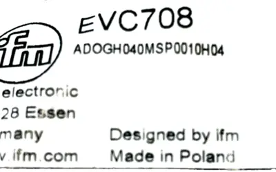 NEW IFM ELECTRONIC ADOGH040MSP0010H04-EVC708 FEMALE CORDSET EVC708 LOT OF 2