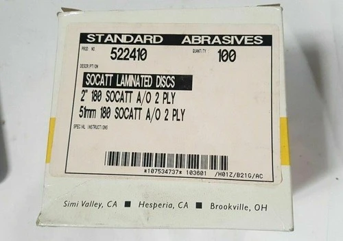 NEW Standard Abrasives Does Not Apply