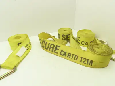 4"x 26' Winch Strap V-Ring D-Ring Flatbed Tie-Down 5000 Lbs  Lot of 4