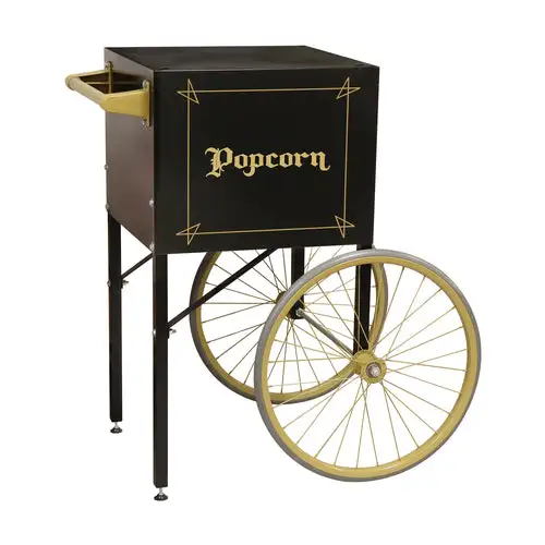 Gold Medal 2689BKG Fun Pop Cart for 8 oz Popper Machine w/ Rear Access Door, Black