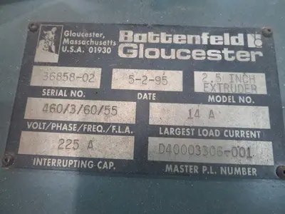 USED GLOUCESTER MODEL 2522 R2 2.5