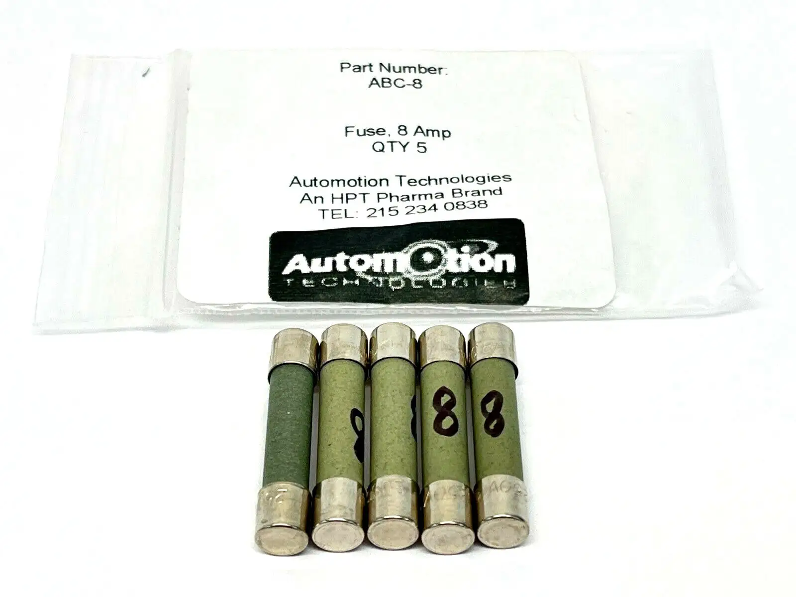 ABC-8 | Bussman  Fuse 8A 250V LOT OF 5 - New Other