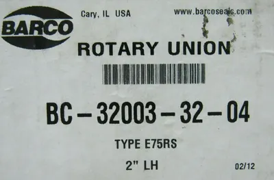 NEW BARCO BC-32003-32-04 ROTARY JOINT BC320033204 2" TYPE E75RS LH
