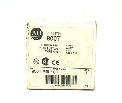 NEW ALLEN BRADLEY 800T-PBL16R PUSH BUTTON SER.T 800TPBL16R
