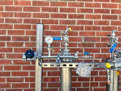 Used MILLIPORE FILTRATION SYSTEM W/ WAUKESHA CHERRY 030 ROTARY LOBE PUMP 5 HP Filtration Equipment California US | Equipment Lab #1364702