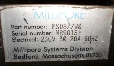 USED MILLIPORE MSD877W8