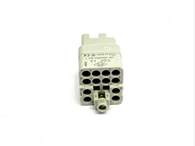 CQF 12,CQF-12 | ILME CQF 12 Female Crimp Connector Insert 12-Pole + PE 10A LOT OF 6 - New