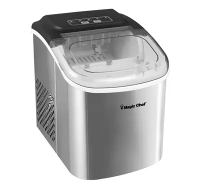 Magic Chef 27 LB. PORTABLE COUNTERTOP ICE MAKER IN STAINLESS
