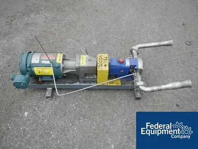 USED LOBEFLO 2" Lobeflo Rotary Lobe Pump, S/S, 1 HP