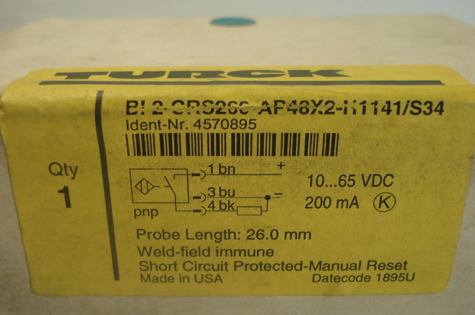 NEW TURCK SENSOR BI2-CRS260-AP48X2-H1141/S34
