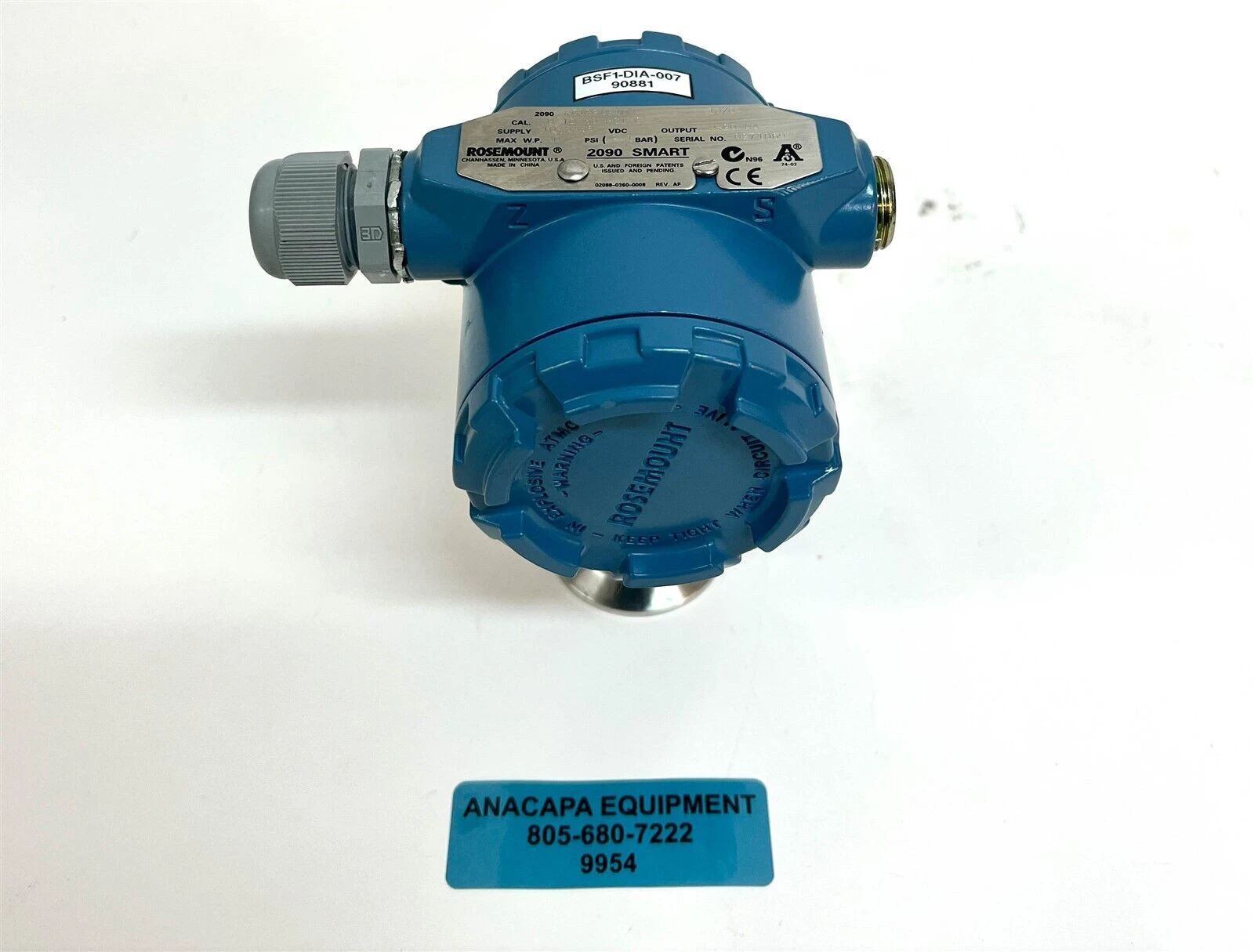 Rosemount 2090 Smart Pressure Transmitter FG1S2DE104 (9954)M