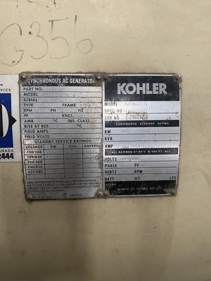 Used KOHLER 500R0ZD71 Synchronous Alternators Texas US | Apollo Electric #1514449