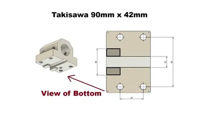 2x lot of 2 OD Turning Tool Holders Takisawa 90 x 42 mm TCN NEX