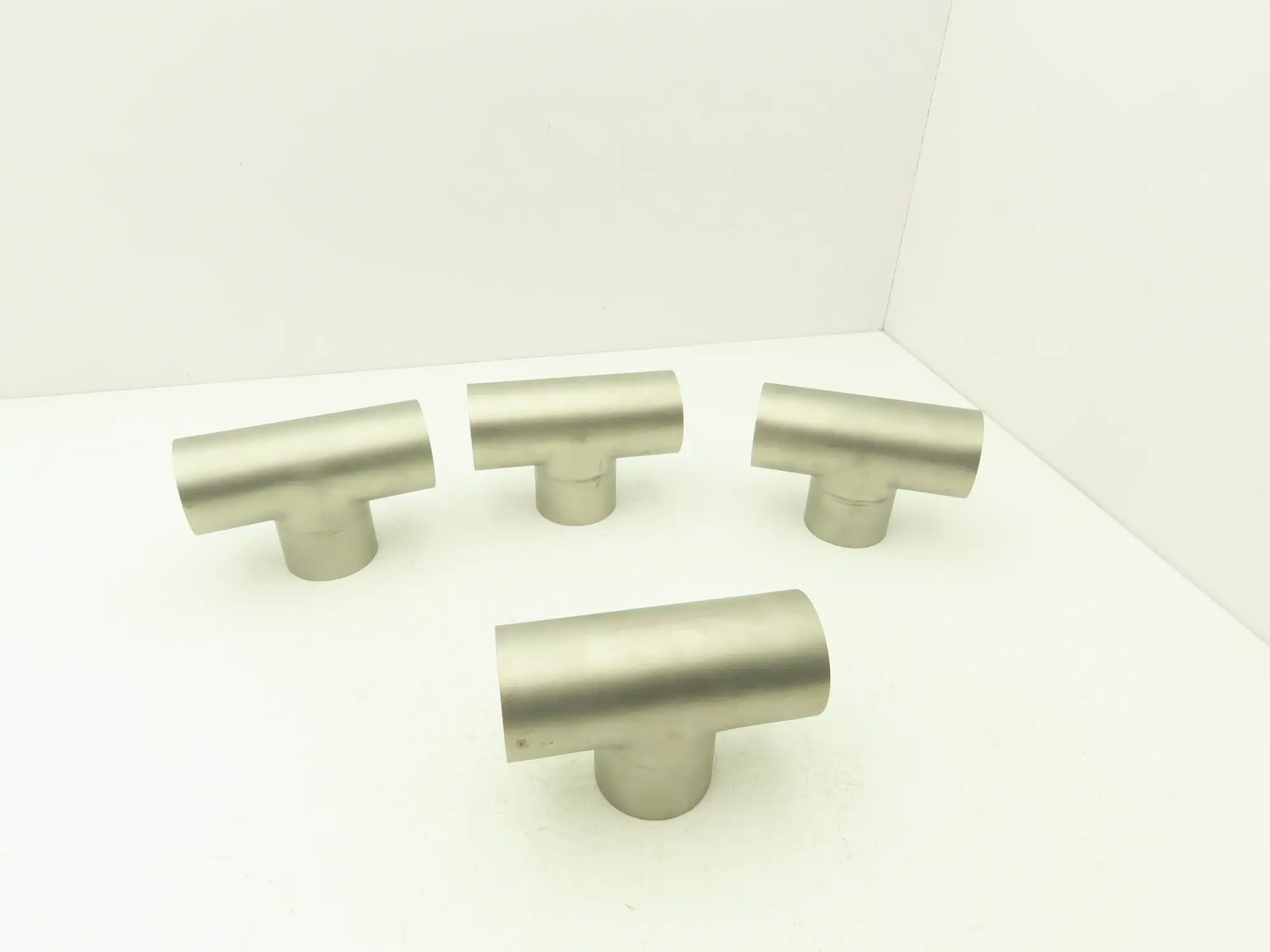 2-1/2" OD Tee Butt Weld Adapter Stainless Steel Tumble Finish A = 3 Lot of 4