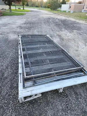 Woven Wire Tool Crib Security Fencing System w/Twin Accordion Gate Doors