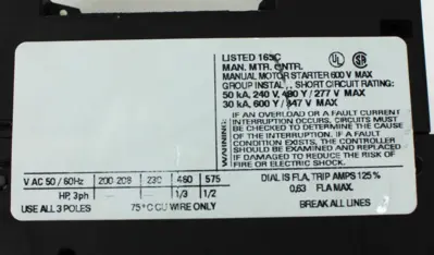 USED SIEMENS 3RV1421-0GA10
