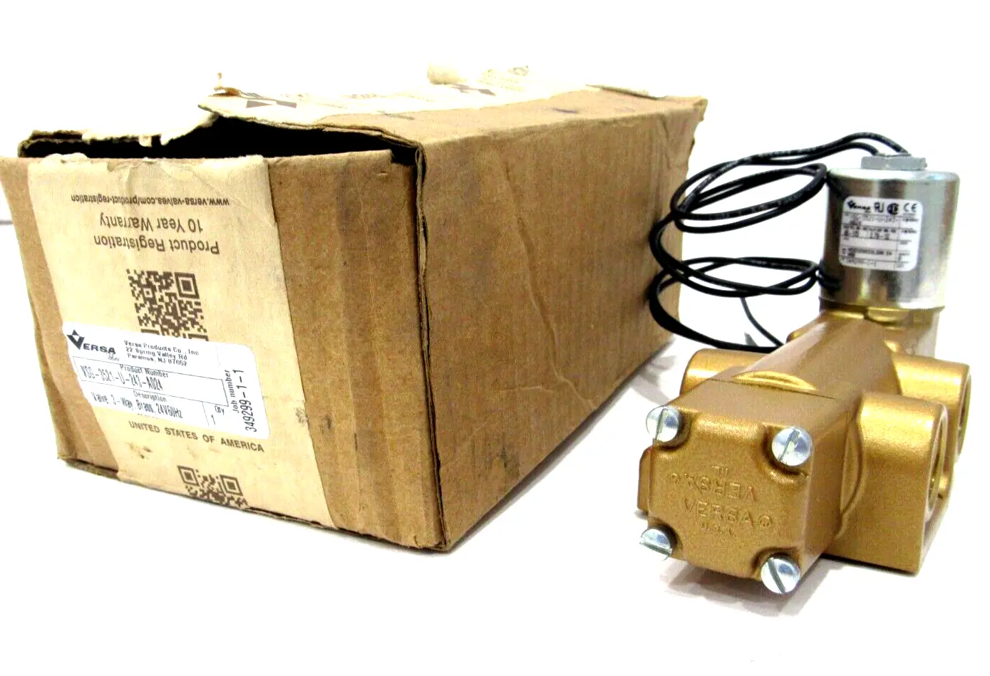 NEW VERSA VALVES VSG-3521-U-243-A024 THREE-WAY BRASS VALVE VSG3521U243A024