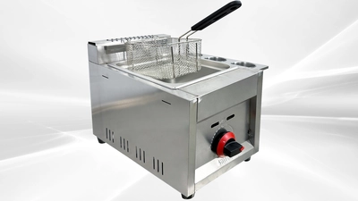 171-0456 3.5 Gallon Single Countertop Propane Deep Fryer