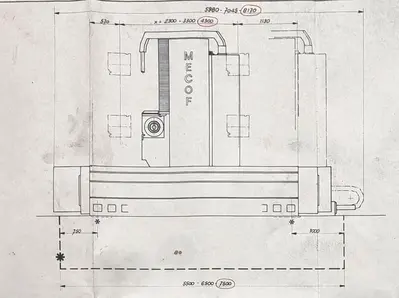 USED MECOF X: 4300 - Y: 1000 - Z: 1700 MM CNC