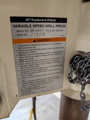 Jet JDP-20VS-3 20" Drill Press
