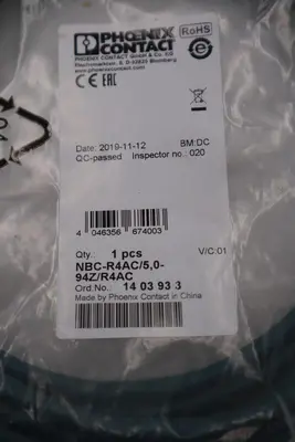 NEW PHOENIX CONTACT Prefabricated Network Cable NBC-R4AC/5,0-94Z/R4AC STK G725