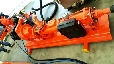 Swaco 518 FH HV oilfield decanter centrifuge skid, Duplex SS.