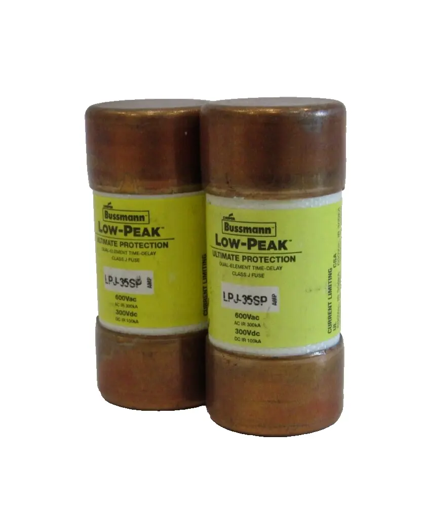 NEW BUSSMANN LPJ-35SP LOW PEAK FUSES LOT OF 2