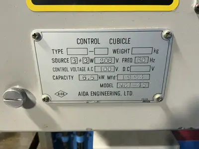 Used AIDA NC145(2) Straight Side Presses Ohio US | HGR 24 #1334627