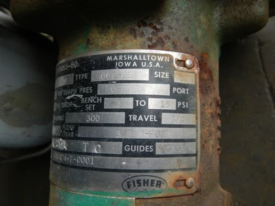 Fisher 1" 300 Class 316 Stainless Steel Control Valve