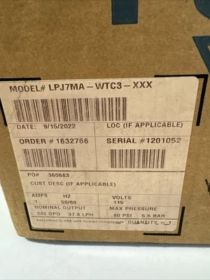 NEW Pulsafeeder LPJ7MA-WTC3-XXX